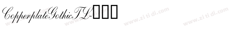 CopperplateGothicTL字体转换