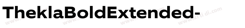 TheklaBoldExtended字体转换