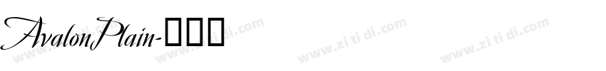 AvalonPlain字体转换