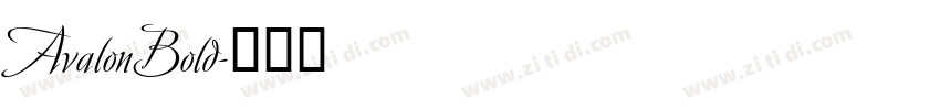 AvalonBold字体转换