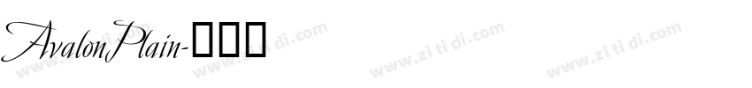 AvalonPlain字体转换