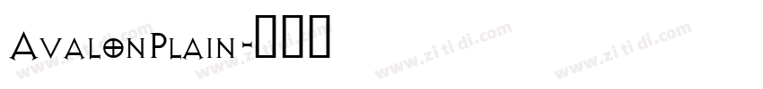 AvalonPlain字体转换