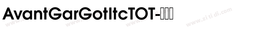 AvantGarGotItcTOT字体转换