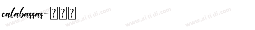calabassas字体转换