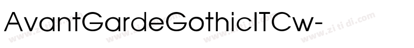AvantGardeGothicITCw字体转换