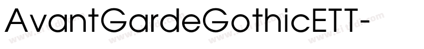 AvantGardeGothicETT字体转换