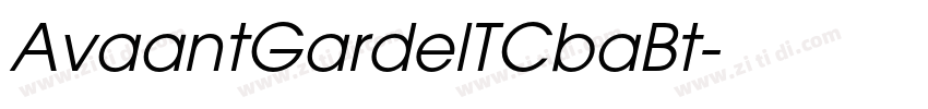 AvaantGardelTCbaBt字体转换