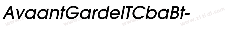 AvaantGardelTCbaBt字体转换