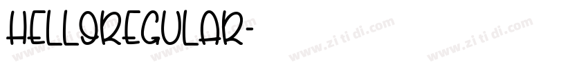 HelloRegular字体转换