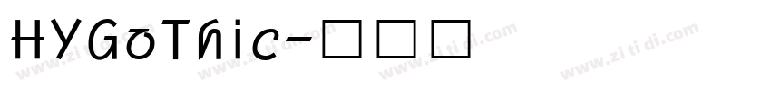HYGoThic字体转换