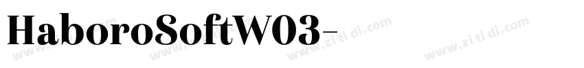 HaboroSoftW03字体转换