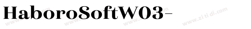 HaboroSoftW03字体转换