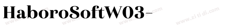HaboroSoftW03字体转换