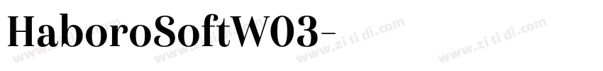 HaboroSoftW03字体转换