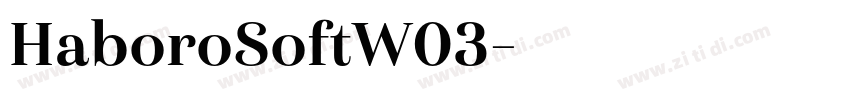 HaboroSoftW03字体转换