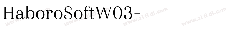 HaboroSoftW03字体转换