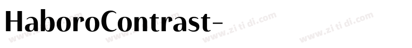HaboroContrast字体转换