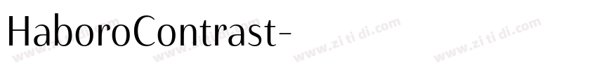 HaboroContrast字体转换
