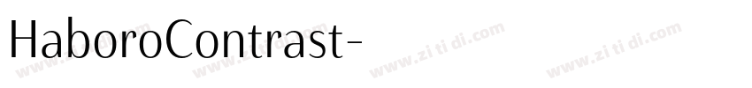HaboroContrast字体转换