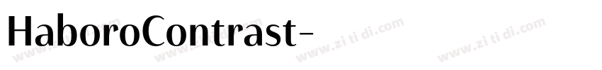 HaboroContrast字体转换