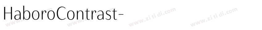 HaboroContrast字体转换