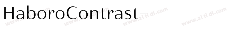 HaboroContrast字体转换