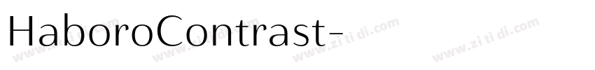 HaboroContrast字体转换