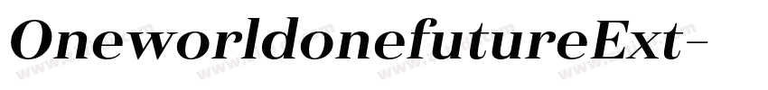 OneworldonefutureExt字体转换