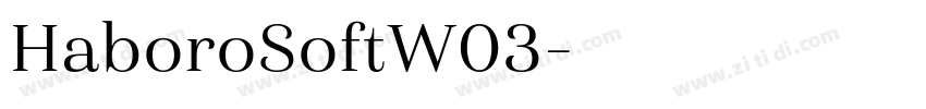 HaboroSoftW03字体转换