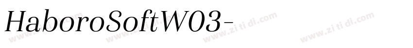 HaboroSoftW03字体转换