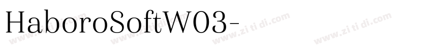 HaboroSoftW03字体转换