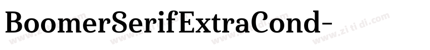 BoomerSerifExtraCond字体转换