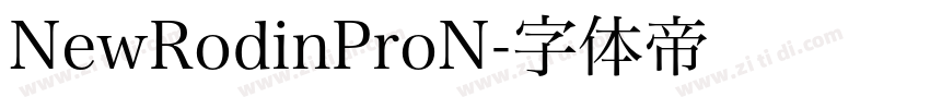 NewRodinProN字体转换