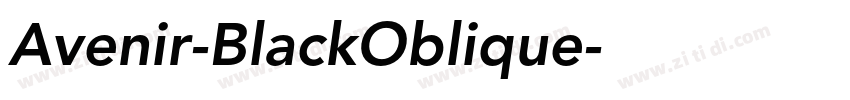 Avenir-BlackOblique字体转换