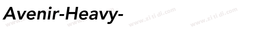 Avenir-Heavy字体转换