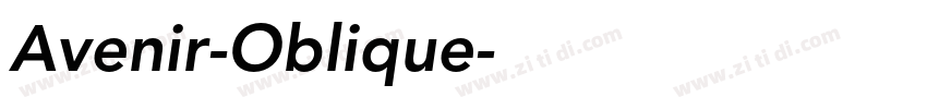 Avenir-Oblique字体转换