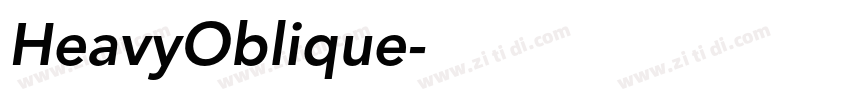 HeavyOblique字体转换