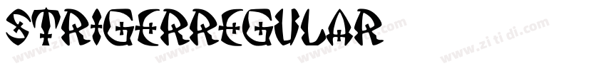 strigerregular字体转换