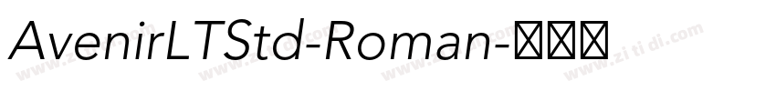 AvenirLTStd-Roman字体转换