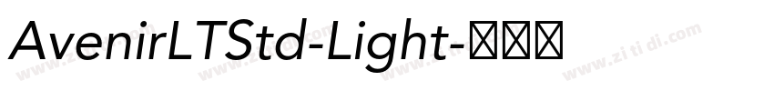 AvenirLTStd-Light字体转换