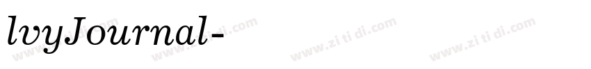 lvyJournal字体转换