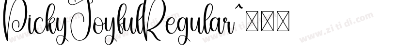 PickyJoyfulRegular字体转换
