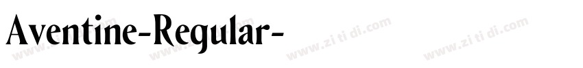 Aventine-Regular字体转换