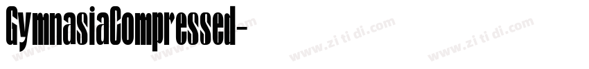 GymnasiaCompressed字体转换