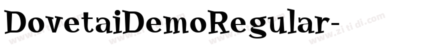 DovetaiDemoRegular字体转换