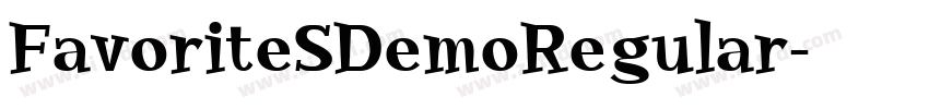 FavoriteSDemoRegular字体转换