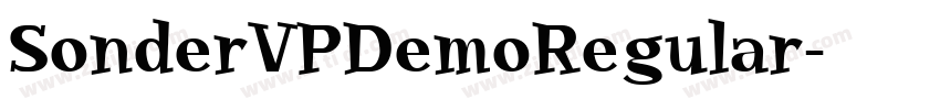 SonderVPDemoRegular字体转换