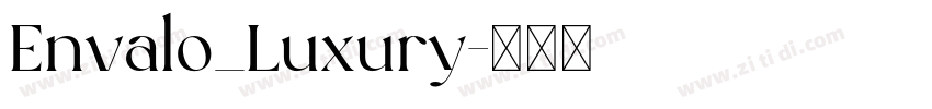 Envalo_Luxury字体转换