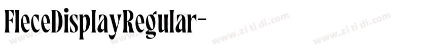 FleceDisplayRegular字体转换