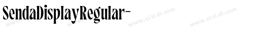 SendaDisplayRegular字体转换
